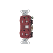 HUBBELL HUB-8300-RED-LTRA Contacto Duplex de 20 A 125 V CA/