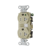 HUBBELL HUB-8300-IVTRA Contacto Duplex de 20 A 250 V CA/ Nem
