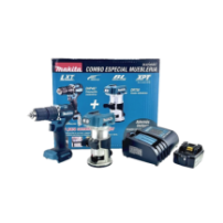 MAKITA DLX2463ST kit de Rotomartilló DHP487 +Fresadora Multi