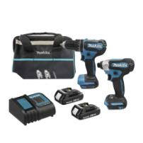 MAKITA DLX-2416-YX2 Kit de Rotomartillo Atornillador DHP485Z