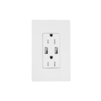 LUTRON ELECTRONICS SCR15UBTRSW Receptáculo 15 A con puerto U
