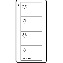 LUTRON ELECTRONICS PJ24BTBIL31 Control PICO 4 botones 2 grup