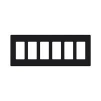 LUTRON ELECTRONICS SC6MN Placa 6 espacios pata dimmer o apag