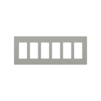 LUTRON ELECTRONICS CW6-GR Placa de pared para 6 espacios