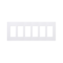 LUTRON ELECTRONICS CW6-WH Placa de pared 6 espacios para ate