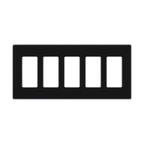 LUTRON ELECTRONICS CW5BL Placa de pared 5 espacios para aten