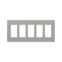 LUTRON ELECTRONICS CW5-GR PLACA DE PARED COLOR GRIS 5 ESPACI