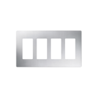 LUTRON ELECTRONICS CW4-SS PLACA DE PARED COLOR SS 4 ESPACIOS