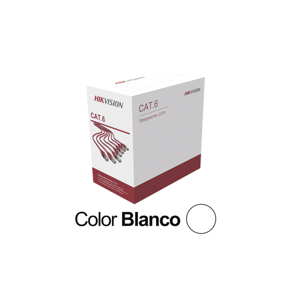 HIKVISION DS-1LN6U-W/CCA Bobina de Cable UTP 305 Mts / Cat 6