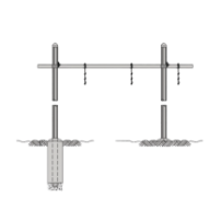 ROHN WGBS121014 Guía de Cable Horizontal Tipo Puente Sencill