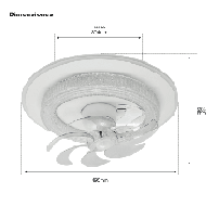 JWJ JLV-028 Ventilador de Techo con Luminario LED de 110 V C