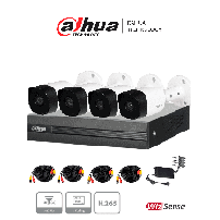 DAHUA DHT0250012 DAHUA KITXVR1B04H-I+4B2A51 -Kit de 4 C, DHKITXVR1B04HI4B2A51N0280BS2