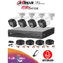DAHUA DHT0250020 DAHUA FULLCOLORKIT-A - Kit de 4 Canale, DHKITXVR1B04I4HFW1239CNALED0280B