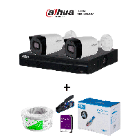 DAHUA DHT3300006 Bundle NVR+2BulletIP -Compra 1 NVR NVR, DHINVR1104HSPS3H2DHIPCB1E20