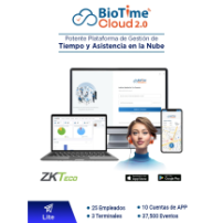 ZKTECO ZKT0820146 ZKTECO BIOTIMECLOUDLITE - Licencia de, BioTimeCloud20Lite
