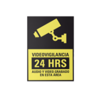 Syscom SYSLETVID/10 Letrero de Videovigilancia en Poliestire
