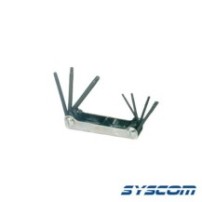 Syscom 370-572 Juego de 7 Llaves TORX: T6 T7 T8 T9 T10 T15 y